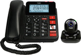 Huistelefoon senioren - Senioren telefoon - Vaste lijn - Zwart - Fysic FX-3960 •